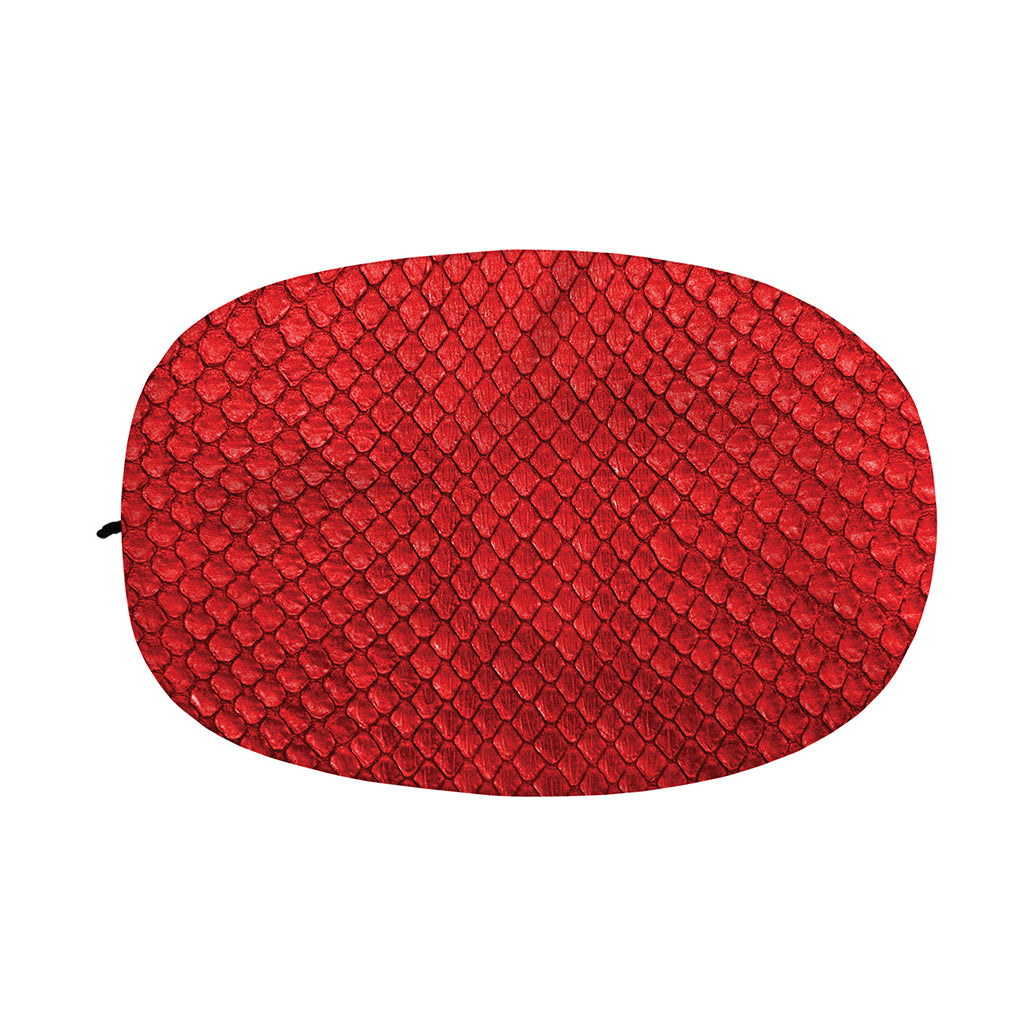 Red Python Snakeskin Print Car Side Mirror Covers