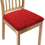 Red Python Snakeskin Print Chair Cushion Cover