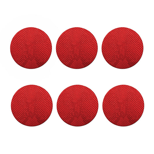 Red Python Snakeskin Print Coaster Set