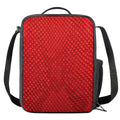 Red Python Snakeskin Print Crossbody Lunch Bag