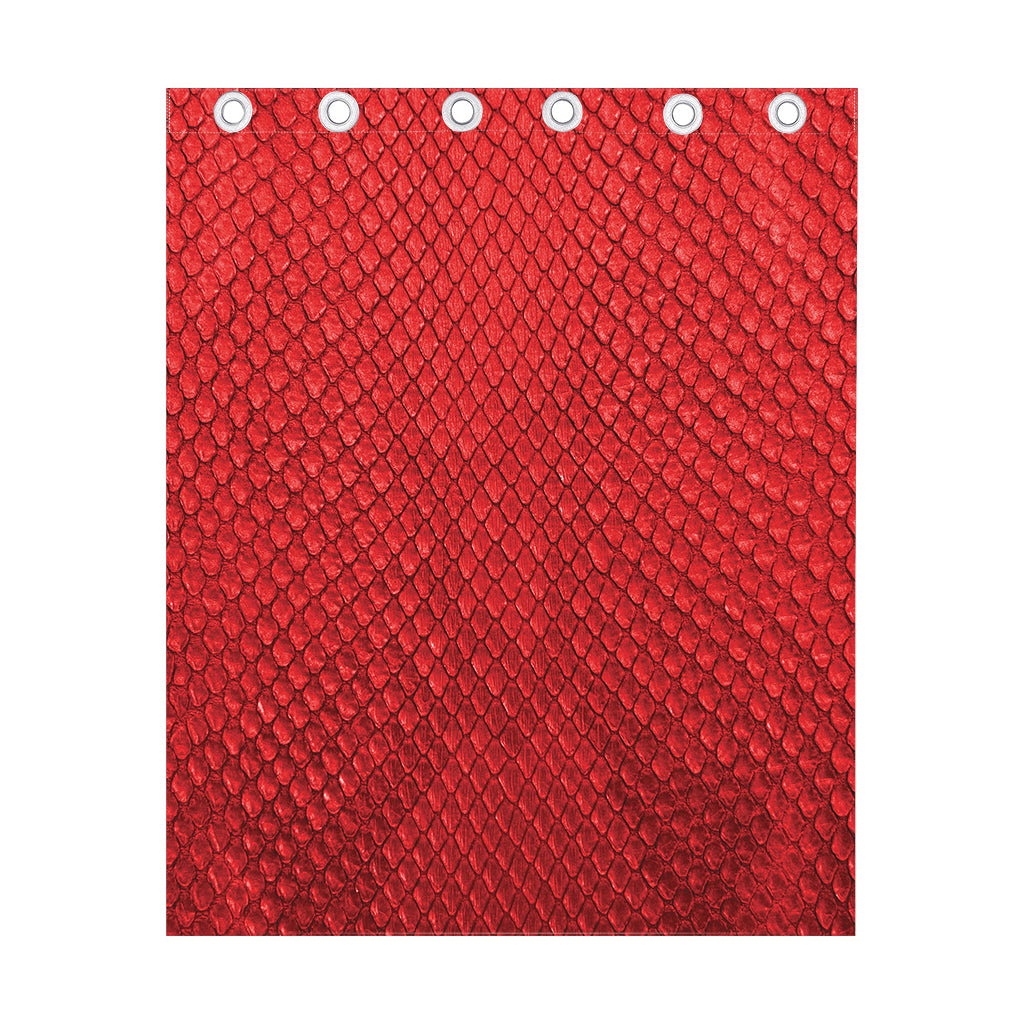 Red Python Snakeskin Print Curtain