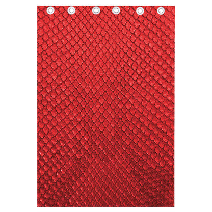 Red Python Snakeskin Print Curtain