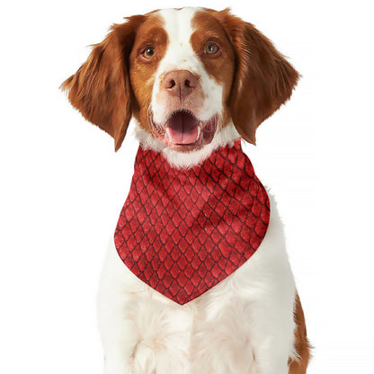 Red Python Snakeskin Print Dog Bandana