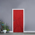 Red Python Snakeskin Print Door Sticker