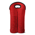 Red Python Snakeskin Print Double Neoprene Wine Tote