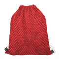 Red Python Snakeskin Print Drawstring Bag