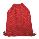 Red Python Snakeskin Print Drawstring Bag