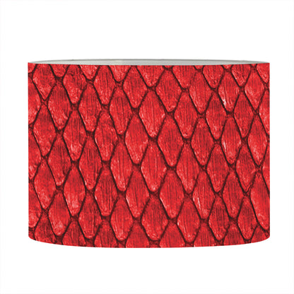 Red Python Snakeskin Print Drum Lamp Shade