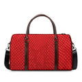 Red Python Snakeskin Print Duffel Bag