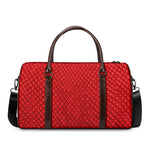 Red Python Snakeskin Print Duffle Bag