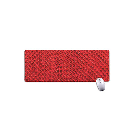 Red Python Snakeskin Print Extended Mouse Pad