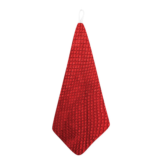 Red Python Snakeskin Print Hand Towel