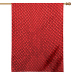 Red Python Snakeskin Print House Flag
