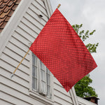 Red Python Snakeskin Print House Flag