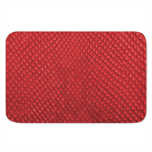 Red Python Snakeskin Print Indoor Door Mat