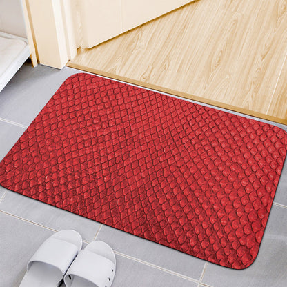 Red Python Snakeskin Print Indoor Door Mat