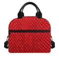 Red Python Snakeskin Print Insulated Lunch Bag