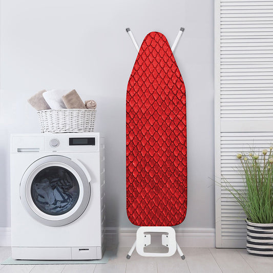 Red Python Snakeskin Print Ironing Board Cover