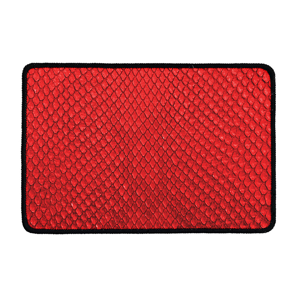 Red Python Snakeskin Print Kitchen Mat