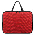 Red Python Snakeskin Print Laptop Sleeve With Handle