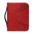 Red Python Snakeskin Print Leather Bible Cover