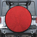 Red Python Snakeskin Print Leather Spare Tire Cover
