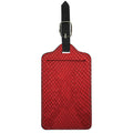 Red Python Snakeskin Print Luggage Tag
