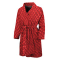 Red Python Snakeskin Print Men's Bathrobe