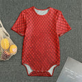 Red Python Snakeskin Print Men's Bodysuit