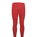 Red Python Snakeskin Print Men's Leggings