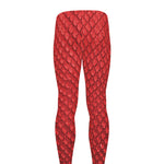 Red Python Snakeskin Print Men's leggings