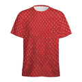 Red Python Snakeskin Print Men's Athletic T-Shirt