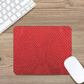 Red Python Snakeskin Print Mouse Pad