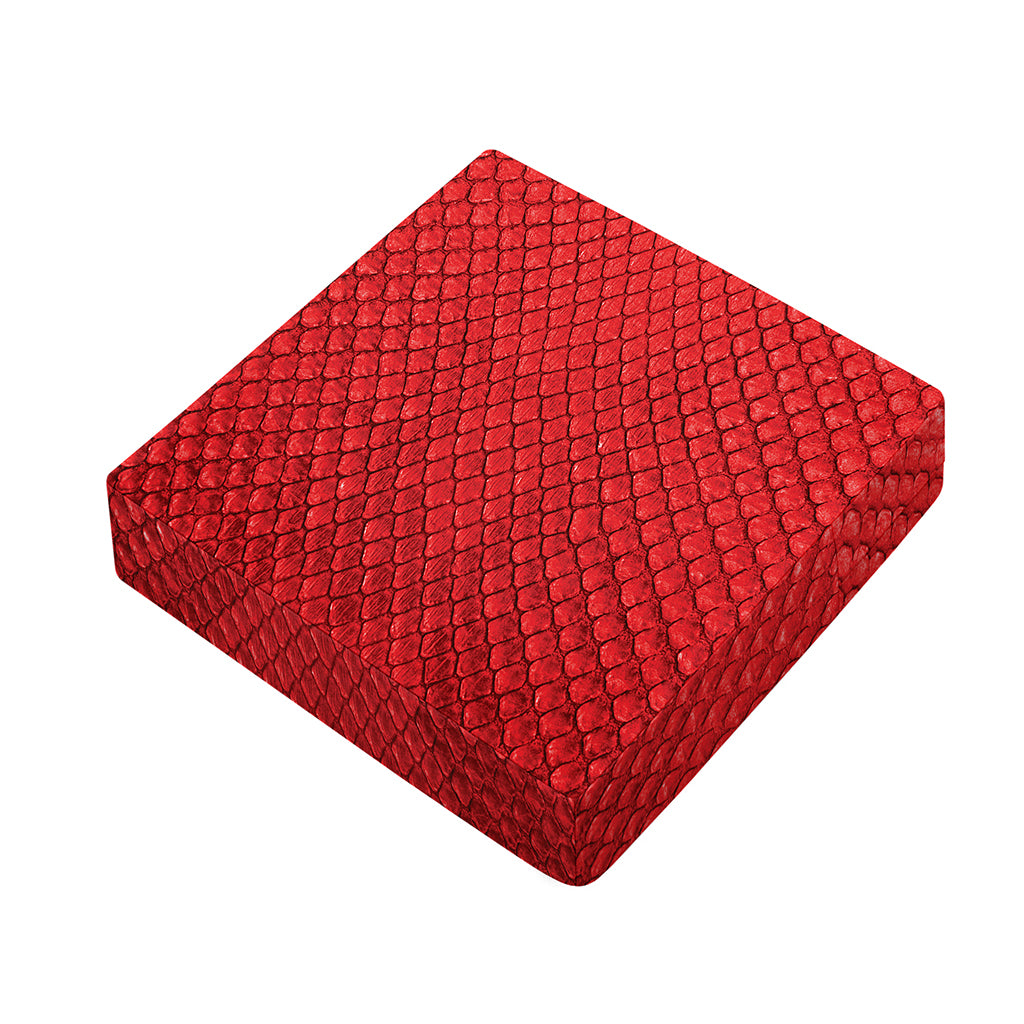 Red Python Snakeskin Print Outdoor Seat Cushion Cover