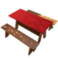 Red Python Snakeskin Print Picnic Table Cover