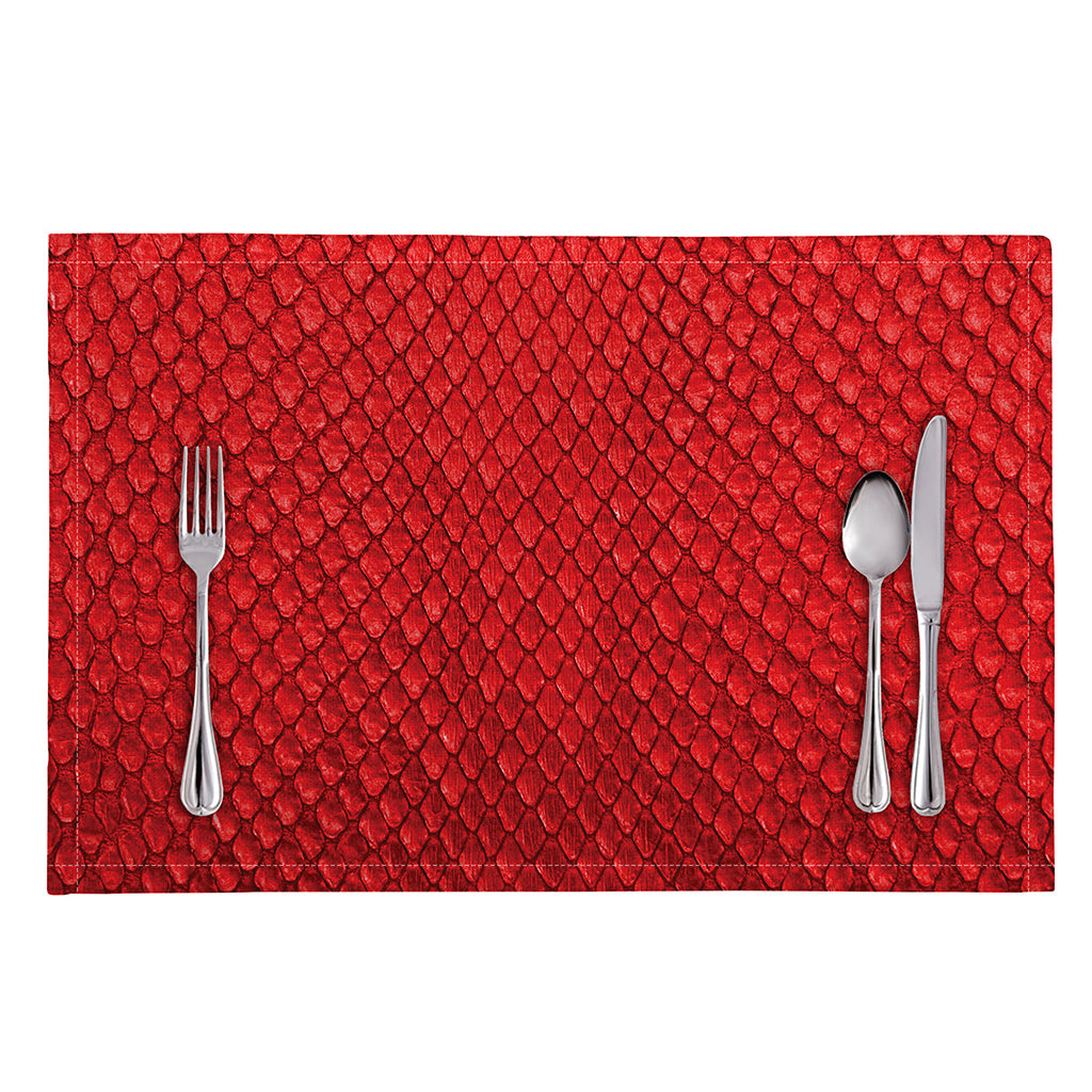 Red Python Snakeskin Print Placemat