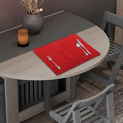 Red Python Snakeskin Print Placemat
