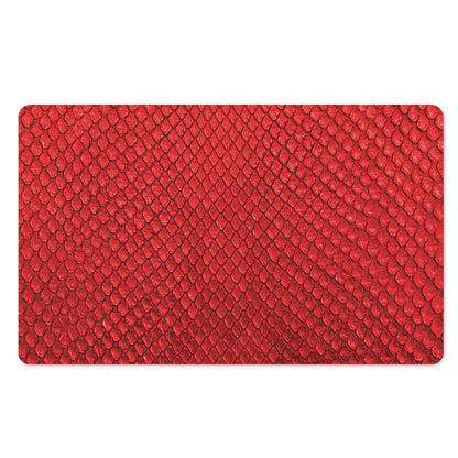 Red Python Snakeskin Print Polyester Doormat