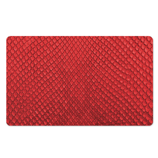 Red Python Snakeskin Print Polyester Doormat