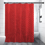 Red Python Snakeskin Print Premium Shower Curtain