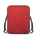 Red Python Snakeskin Print Rectangular Crossbody Bag