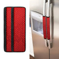 Red Python Snakeskin Print Refrigerator Handle Covers