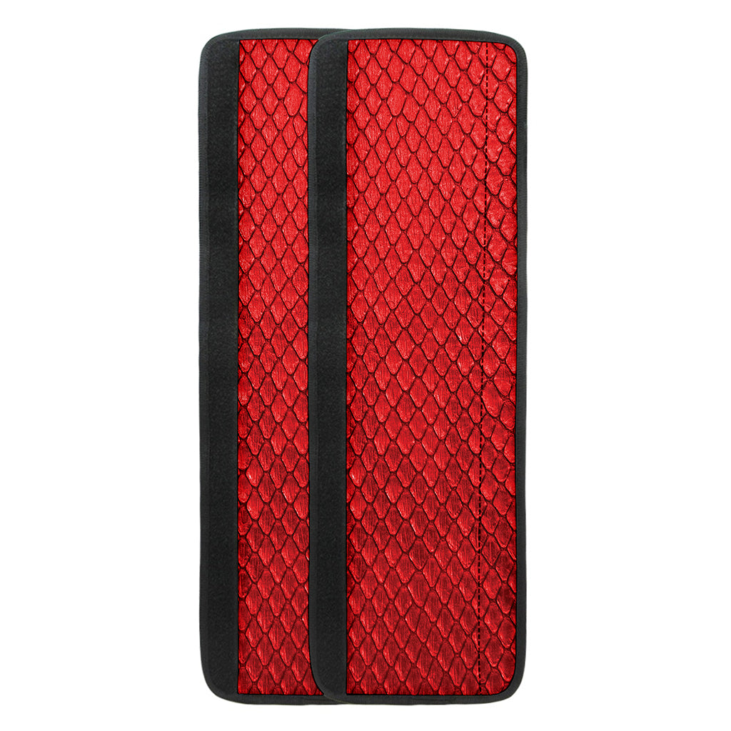 Red Python Snakeskin Print Refrigerator Handle Covers