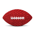Red Python Snakeskin Print Rugby Ball