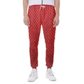 Red Python Snakeskin Print Joggers