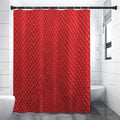 Red Python Snakeskin Print Shower Curtain