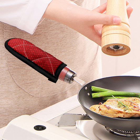 Red Python Snakeskin Print Skillet Handle Cover
