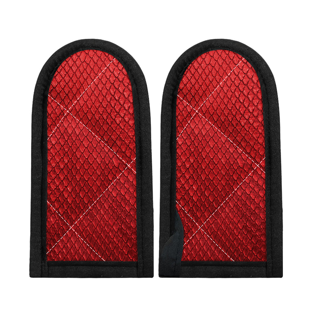 Red Python Snakeskin Print Skillet Handle Cover