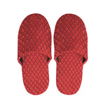 Red Python Snakeskin Print Slippers