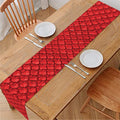 Red Python Snakeskin Print Table Runner